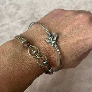 Luca + Danni Petite Silvertone Honeybee Bangle